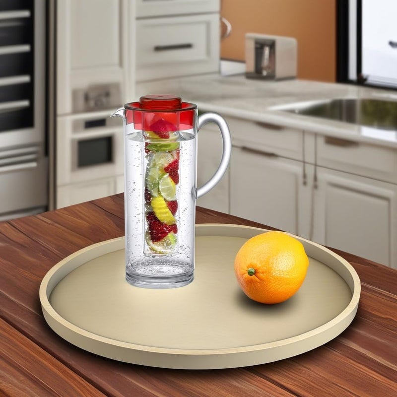 Prodyne Trim Fruit Infusion Pitcher, 60 oz, Red - Image 4